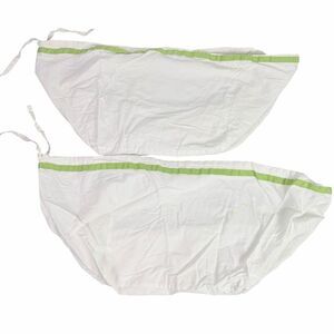 Pottery Barn Kids Sabrina XL Basket liners (2)  Green White has Spots